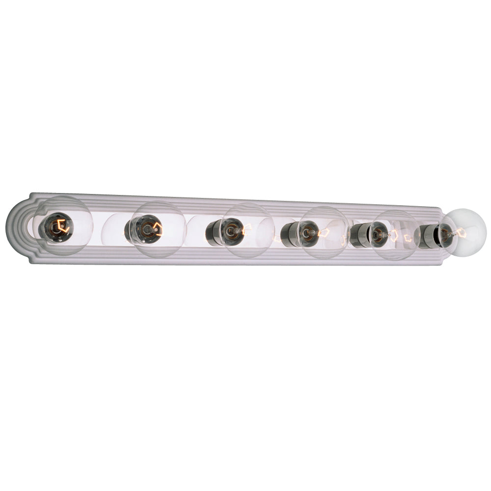 Six Light Vanity Light in White - available from The Lighting Shoppe, trusted by Canadian homeowners