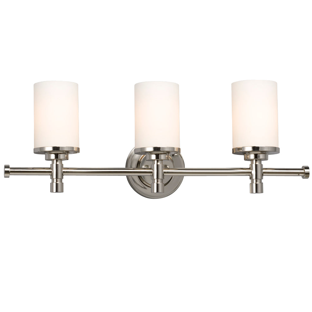 Brighton Chrome Three Light Vanity Light in Chrome - available from The Lighting Shoppe, trusted by Canadian homeowners