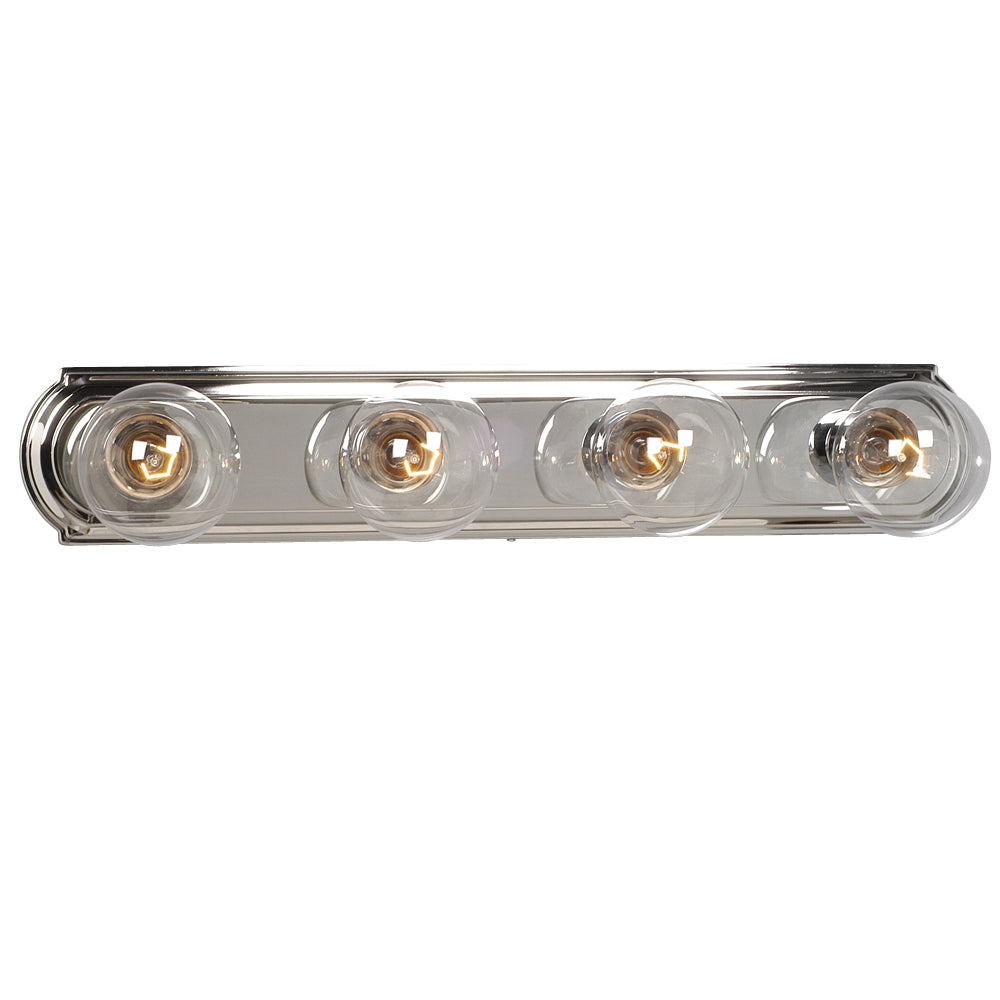 Vanity Light Polished Chrome Four Light Vanity Light in Polished Chrome - available from The Lighting Shoppe, trusted by Canadian homeowners