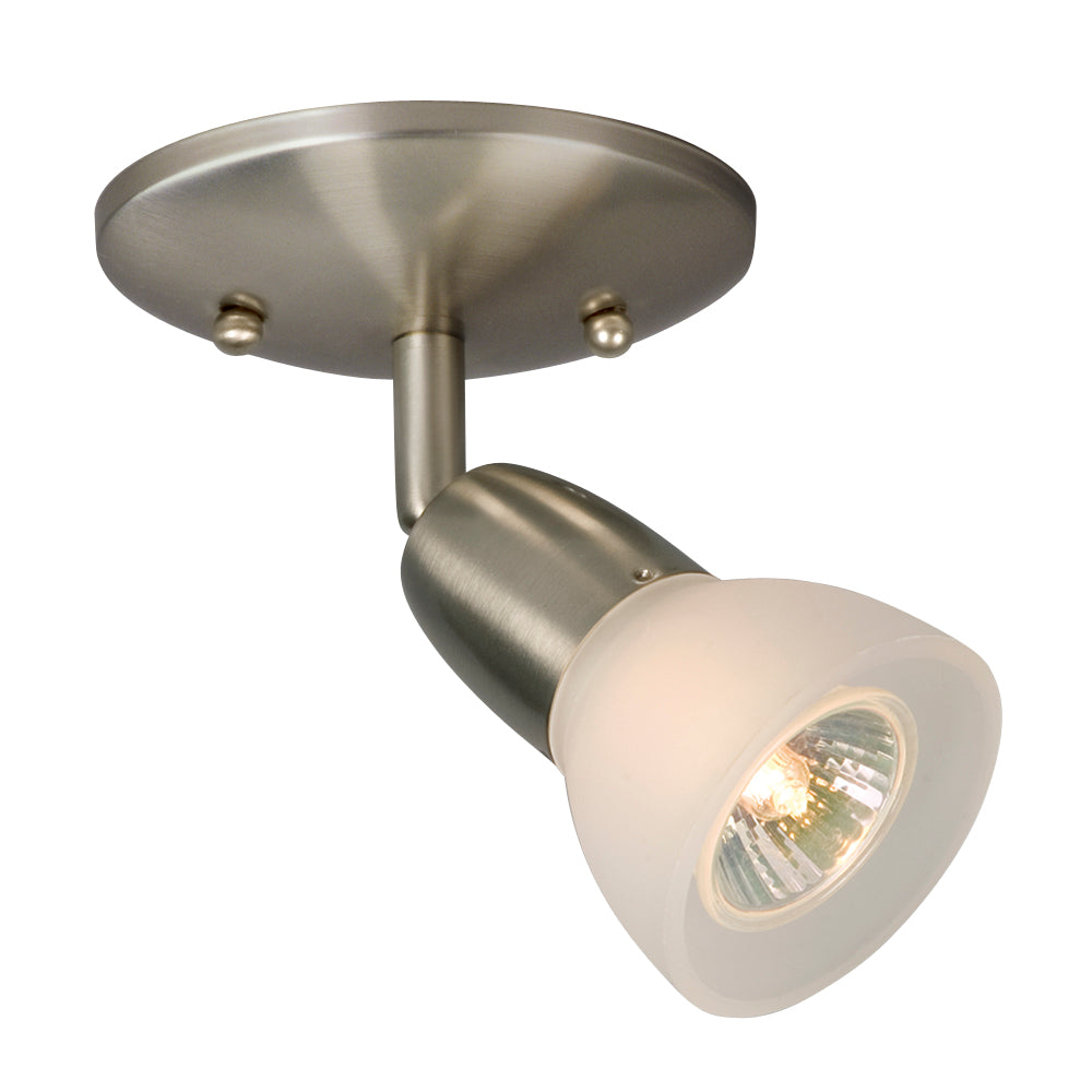 Luna Brushed Nickel One Light Track Light in Brushed Nickel - available from The Lighting Shoppe, trusted by Canadian homeowners