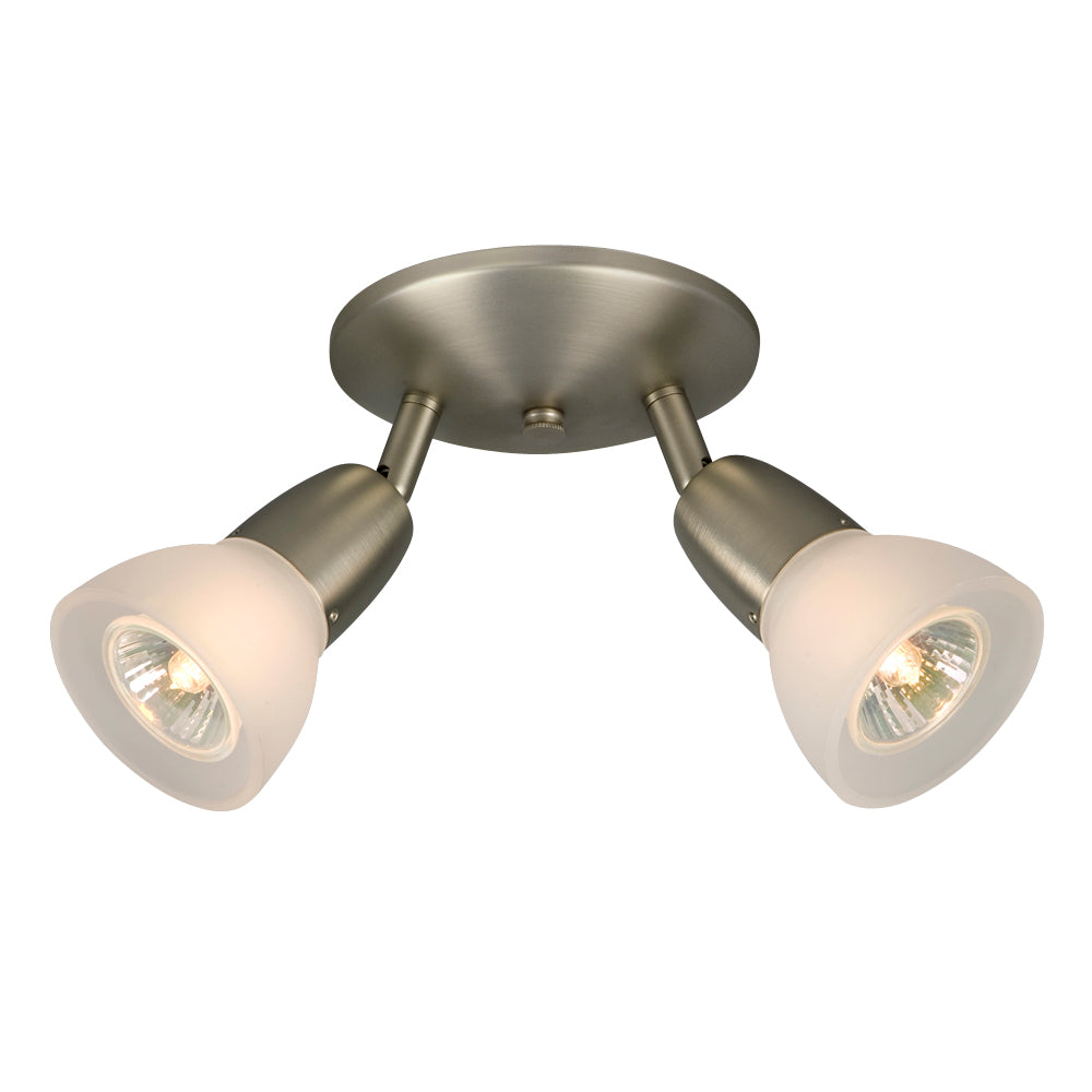 Luna Two Light Track Light in Brushed Nickel - available from The Lighting Shoppe, trusted by Canadian homeowners
