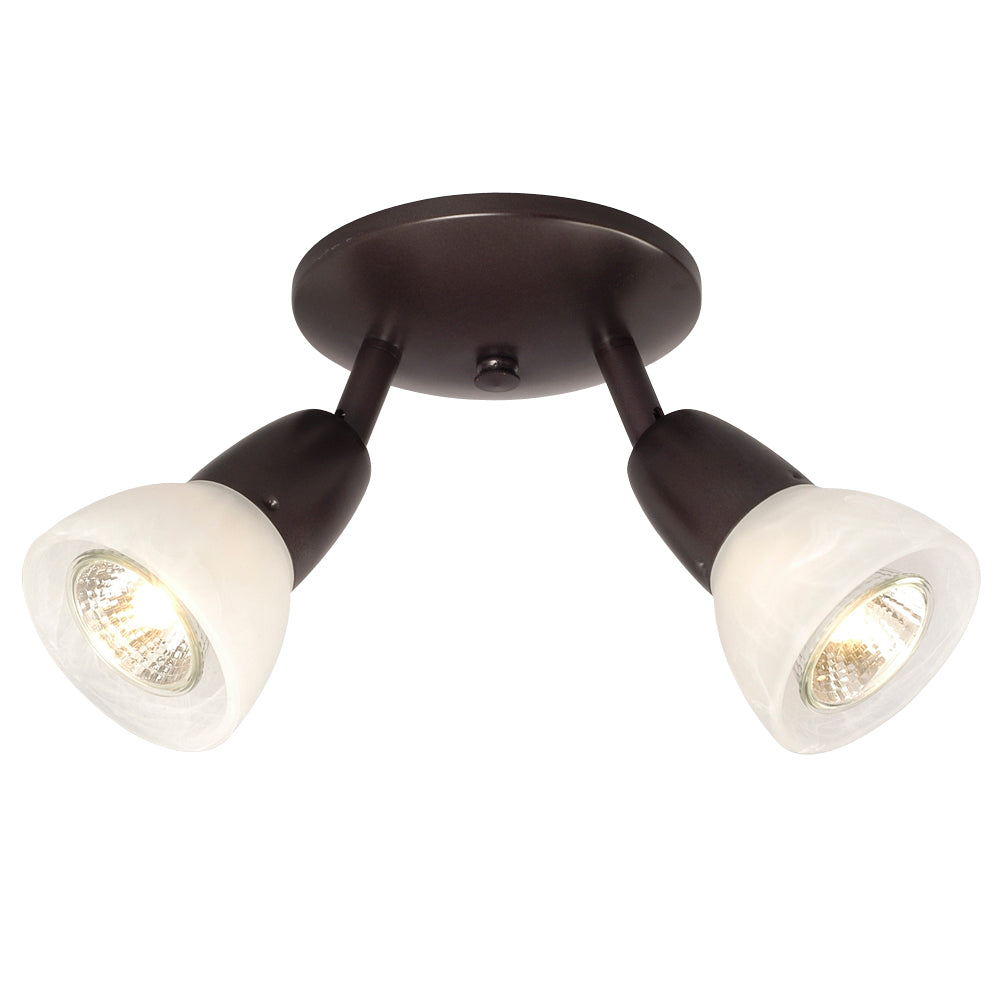 Luna Old Bronze Two Light Monopoint in Old Bronze - available from The Lighting Shoppe, trusted by Canadian homeowners