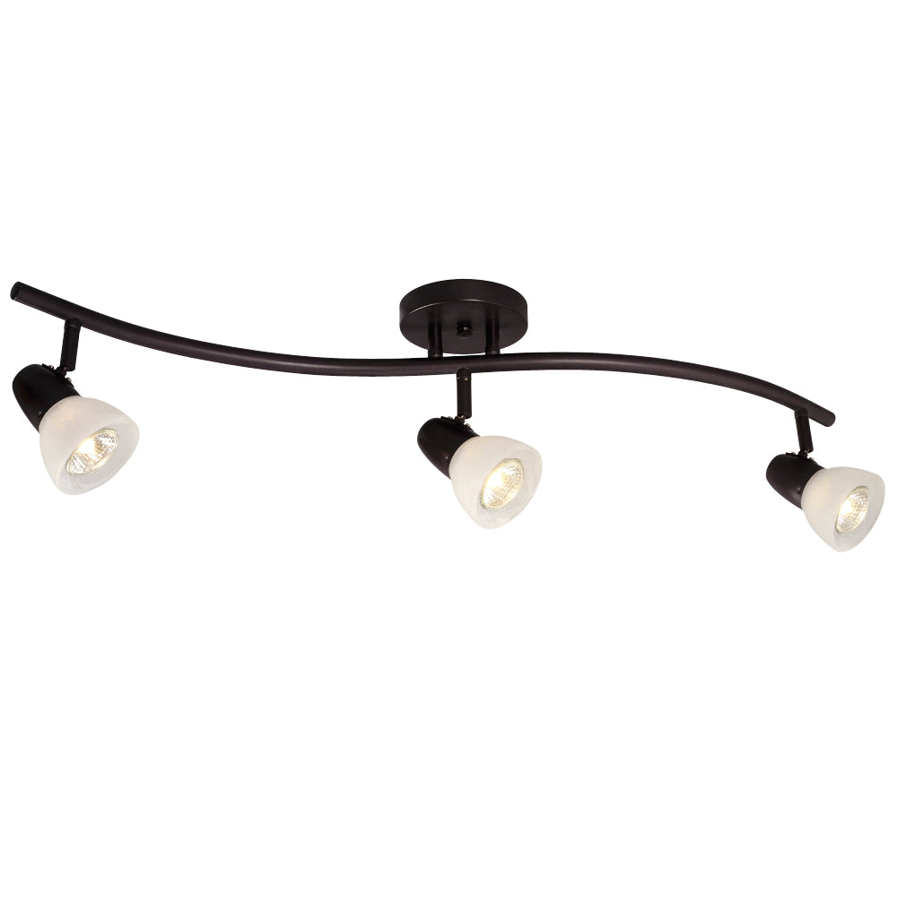 Luna Old Bronze Three Light Track Light in Old Bronze - available from The Lighting Shoppe, trusted by Canadian homeowners