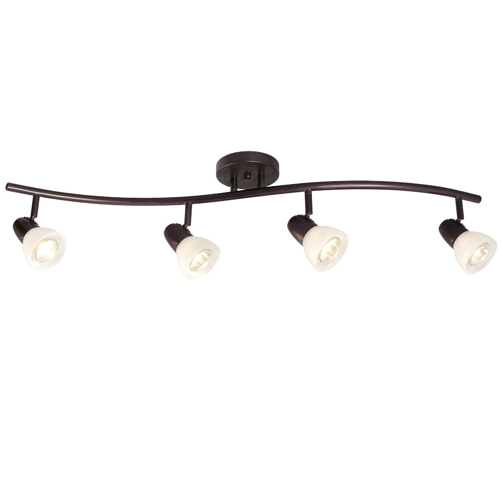 Luna Old Bronze Four Light Track Light in Old Bronze - available from The Lighting Shoppe, trusted by Canadian homeowners