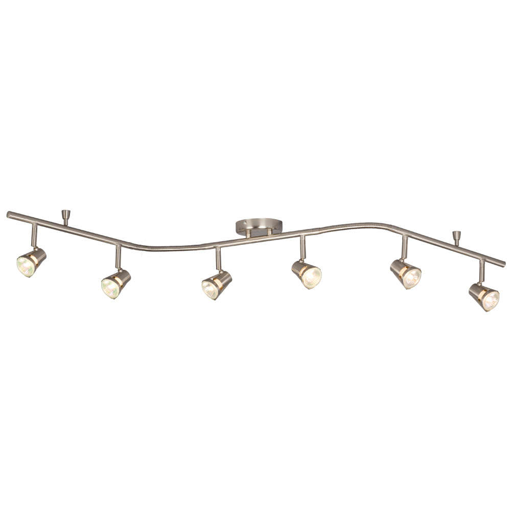 Track Lighting Six Light Track Light in Brushed Nickel - available from The Lighting Shoppe, trusted by Canadian homeowners