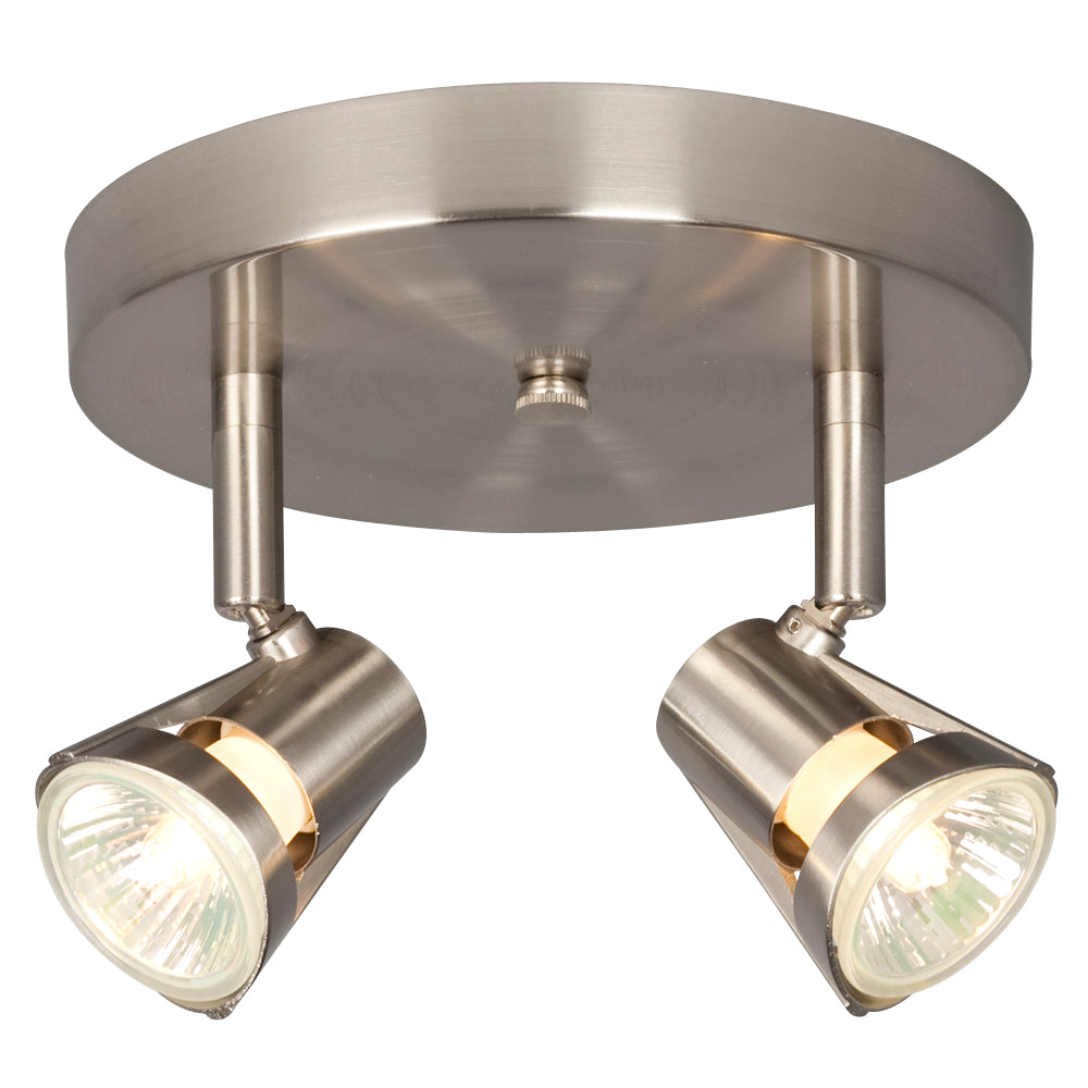 Apollo Two Light Monopoint in Brushed Nickel - available from The Lighting Shoppe, trusted by Canadian homeowners