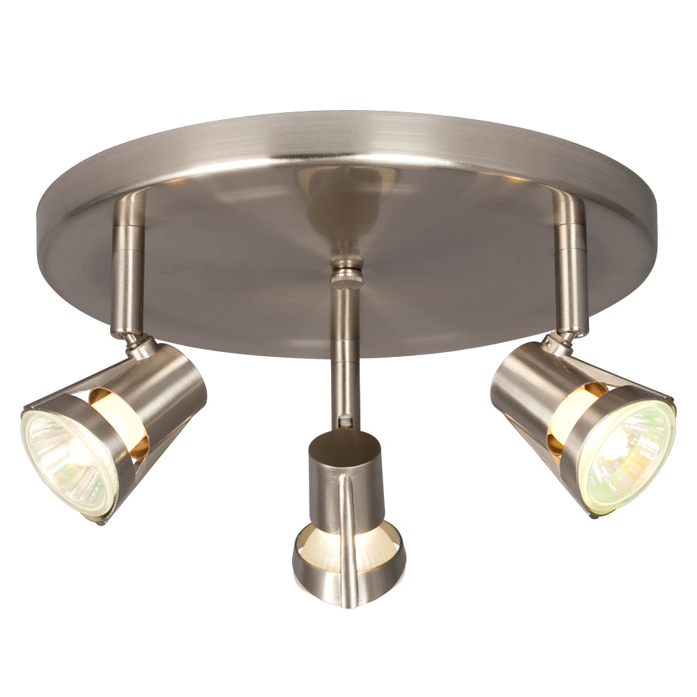 Apollo Three Light Monopoint in Brushed Nickel - available from The Lighting Shoppe, trusted by Canadian homeowners