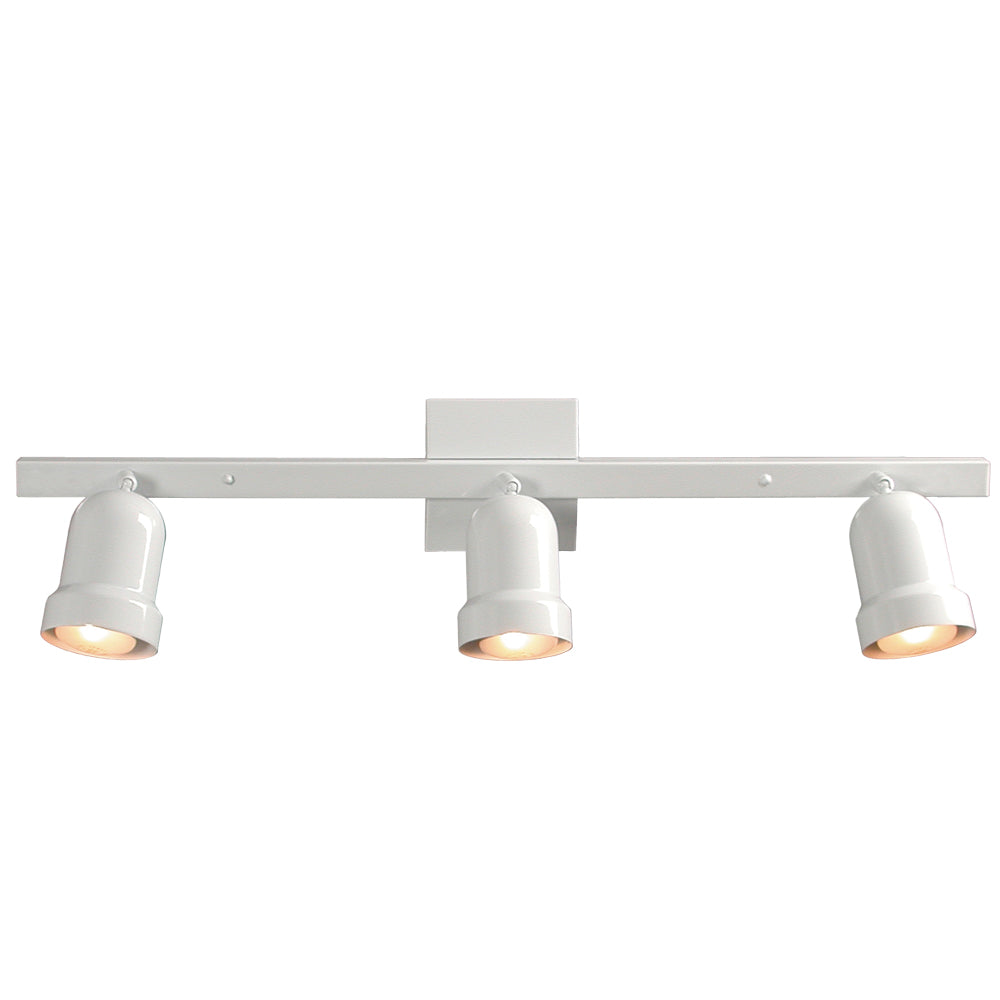 Fixed Track White Three Light Track Light in White - available from The Lighting Shoppe, trusted by Canadian homeowners