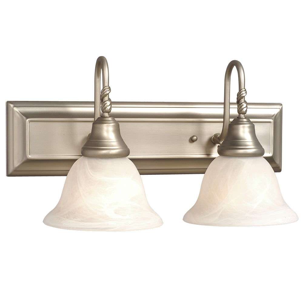 Adelaide Two Light Vanity Light in Pewter - available from The Lighting Shoppe, trusted by Canadian homeowners