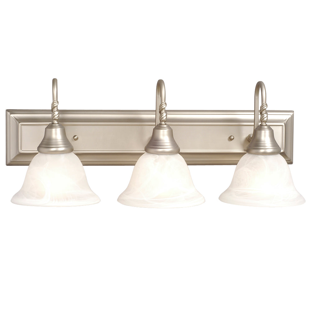 Adelaide Three Light Vanity Light in Pewter - available from The Lighting Shoppe, trusted by Canadian homeowners