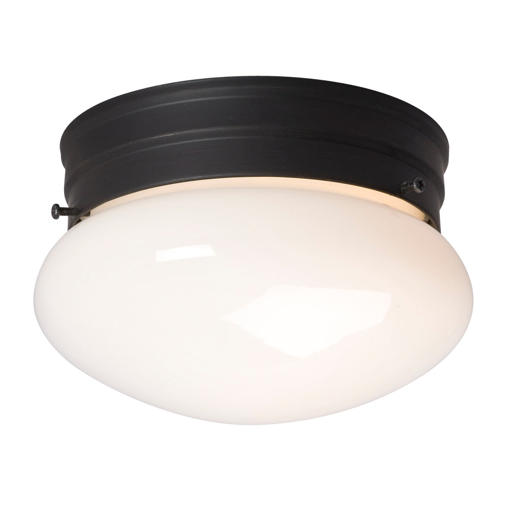 Flush Mount Oil Rubbed Bronze One Light Flush Mount in Oil Rubbed Bronze - available from The Lighting Shoppe, trusted by Canadian homeowners