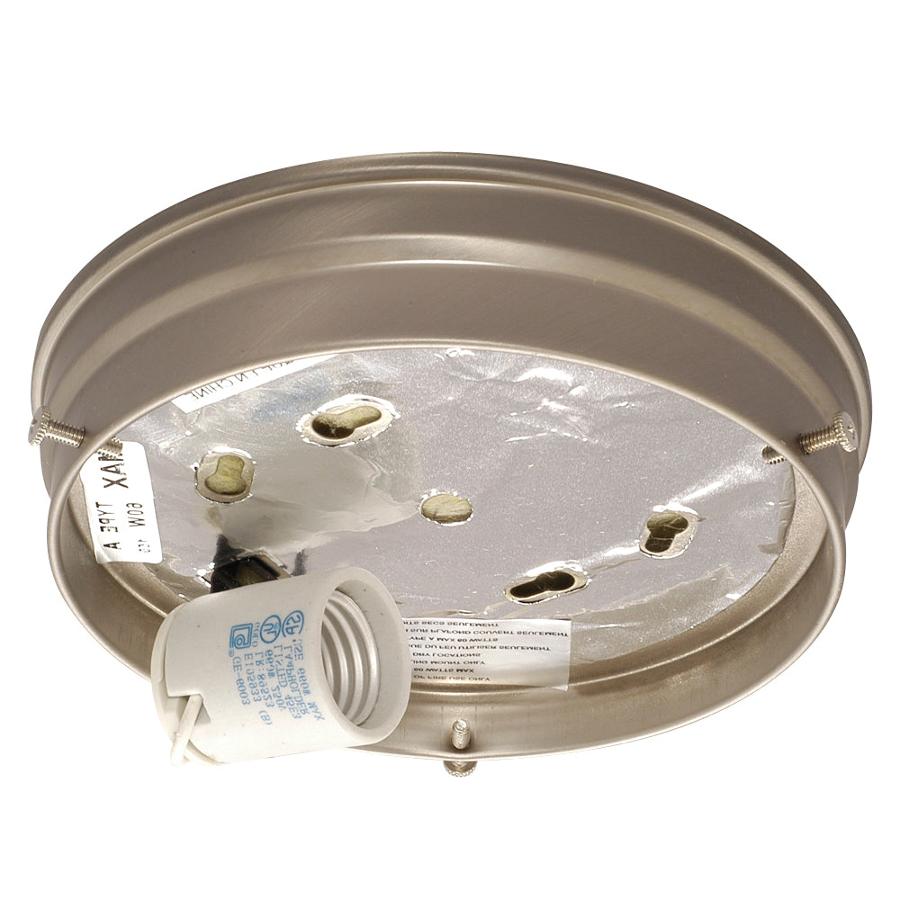 Bulk Holder & Glass Pack One Light Flush Mount in Pewter - available from The Lighting Shoppe, trusted by Canadian homeowners