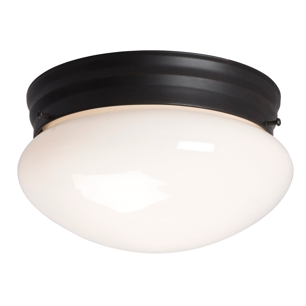 Flush Mount Oil Rubbed Bronze One Light Flush Mount in Oil Rubbed Bronze - available from The Lighting Shoppe, trusted by Canadian homeowners