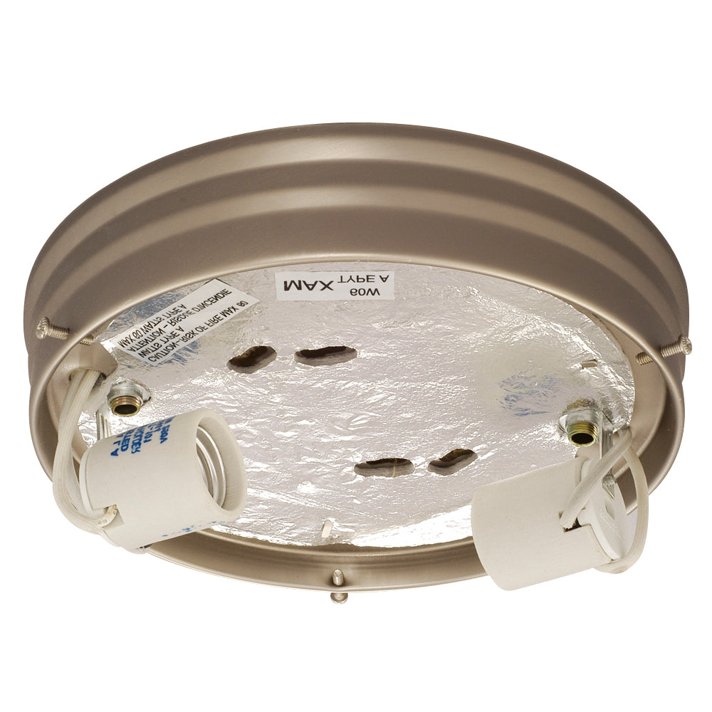 Bulk Holder & Glass Pack Two Light Flush Mount in Pewter - available from The Lighting Shoppe, trusted by Canadian homeowners