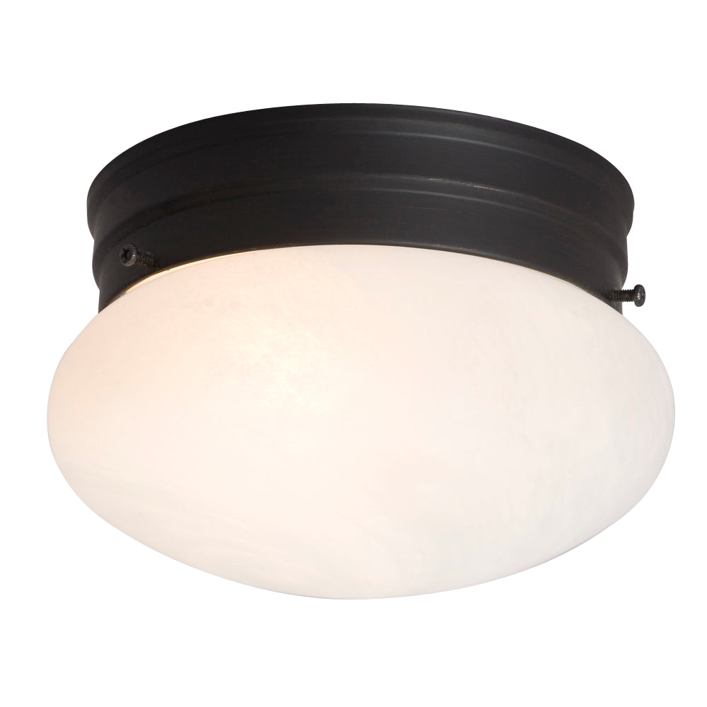 Flush Mount Oil Rubbed Bronze One Light Flush Mount in Oil Rubbed Bronze - available from The Lighting Shoppe, trusted by Canadian homeowners