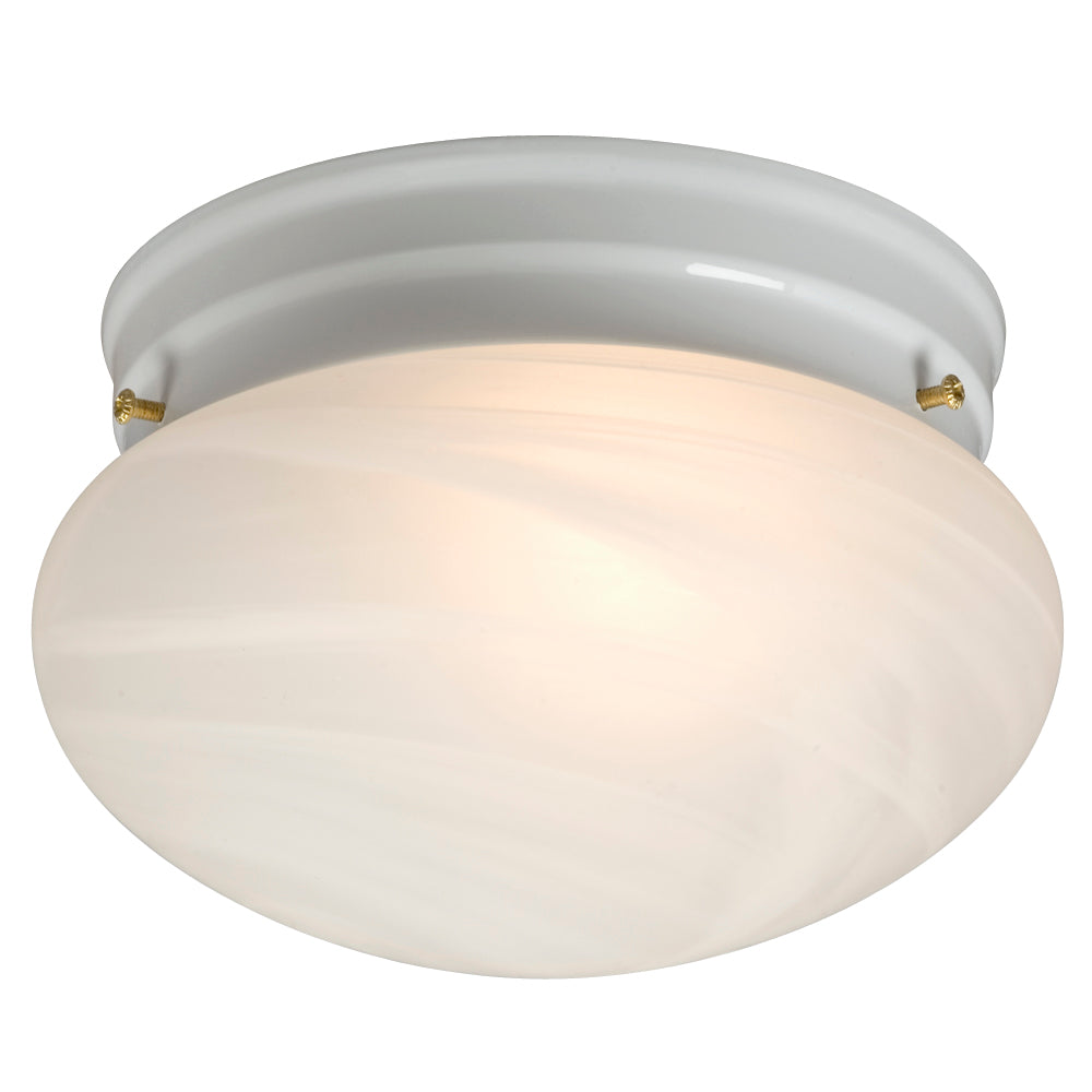 Flush Mount White One Light Flush Mount in White - available from The Lighting Shoppe, trusted by Canadian homeowners