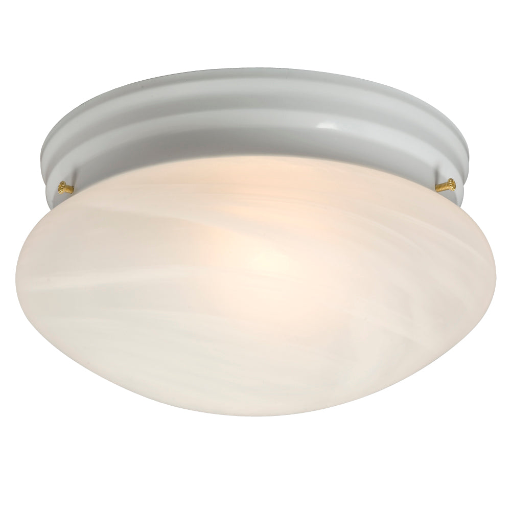 Flush Mount White One Light Flush Mount in White - available from The Lighting Shoppe, trusted by Canadian homeowners