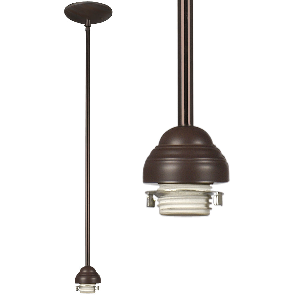 Bulk Holder & Glass Pack One Light Pendant in Old Bronze - available from The Lighting Shoppe, trusted by Canadian homeowners