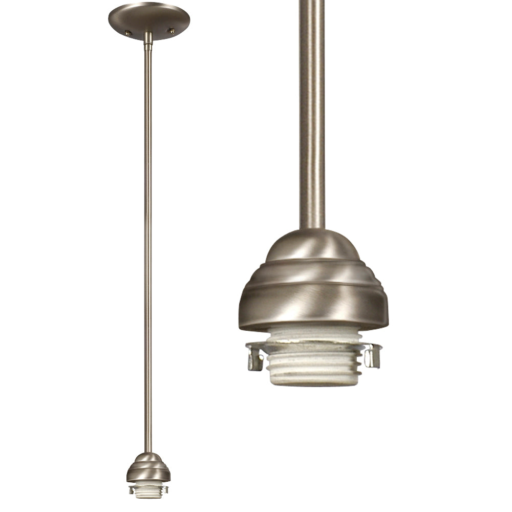 Bulk Holder & Glass Pack One Light Pendant in Pewter - available from The Lighting Shoppe, trusted by Canadian homeowners