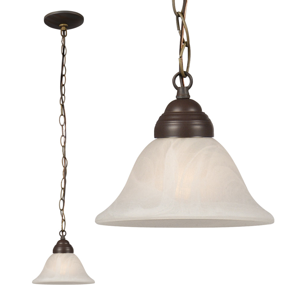 Mini Pendant Old Bronze One Light Pendant in Old Bronze - available from The Lighting Shoppe, trusted by Canadian homeowners