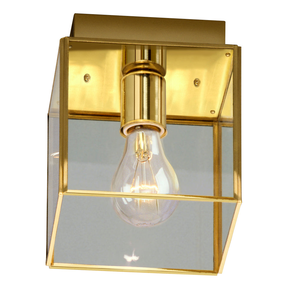 Flush Mount Polished Brass One Light Flush Mount in Polished Brass - available from The Lighting Shoppe, trusted by Canadian homeowners