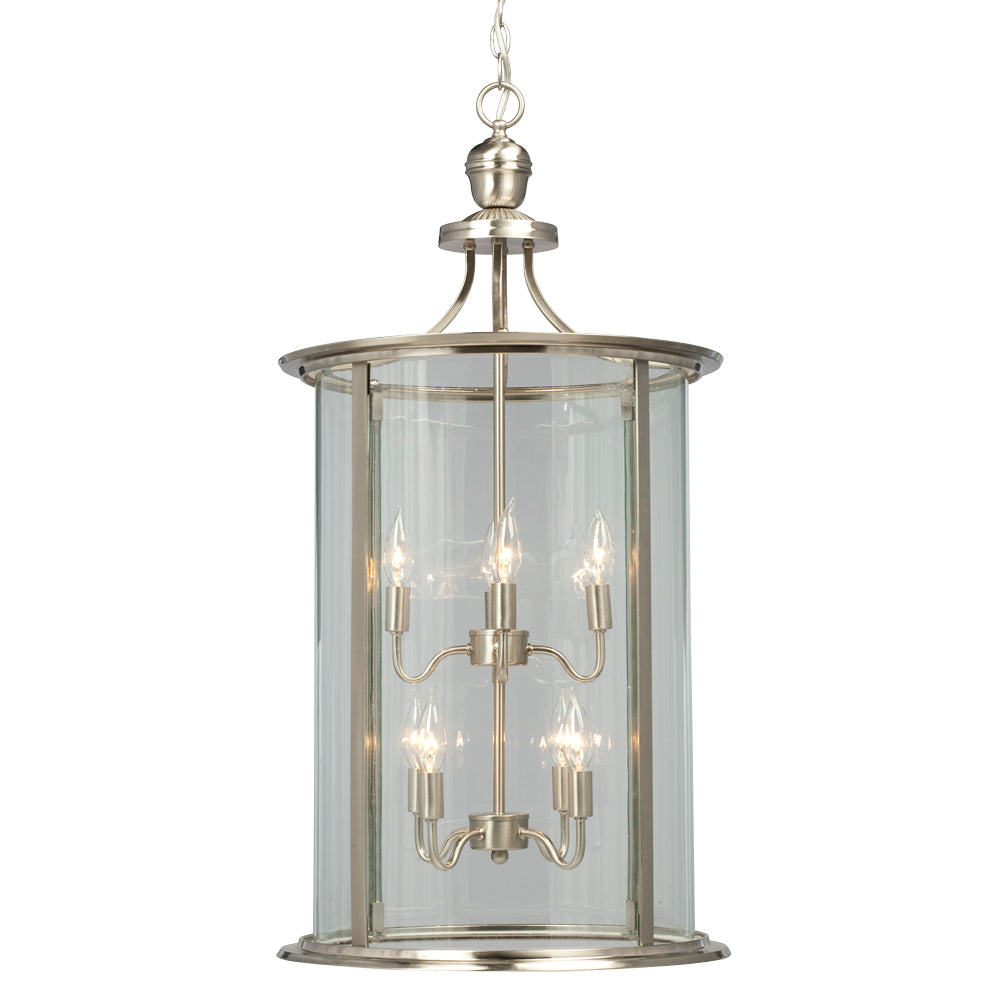 Huntington Brushed Nickel Eight Light Pendant in Brushed Nickel - available from The Lighting Shoppe, trusted by Canadian homeowners
