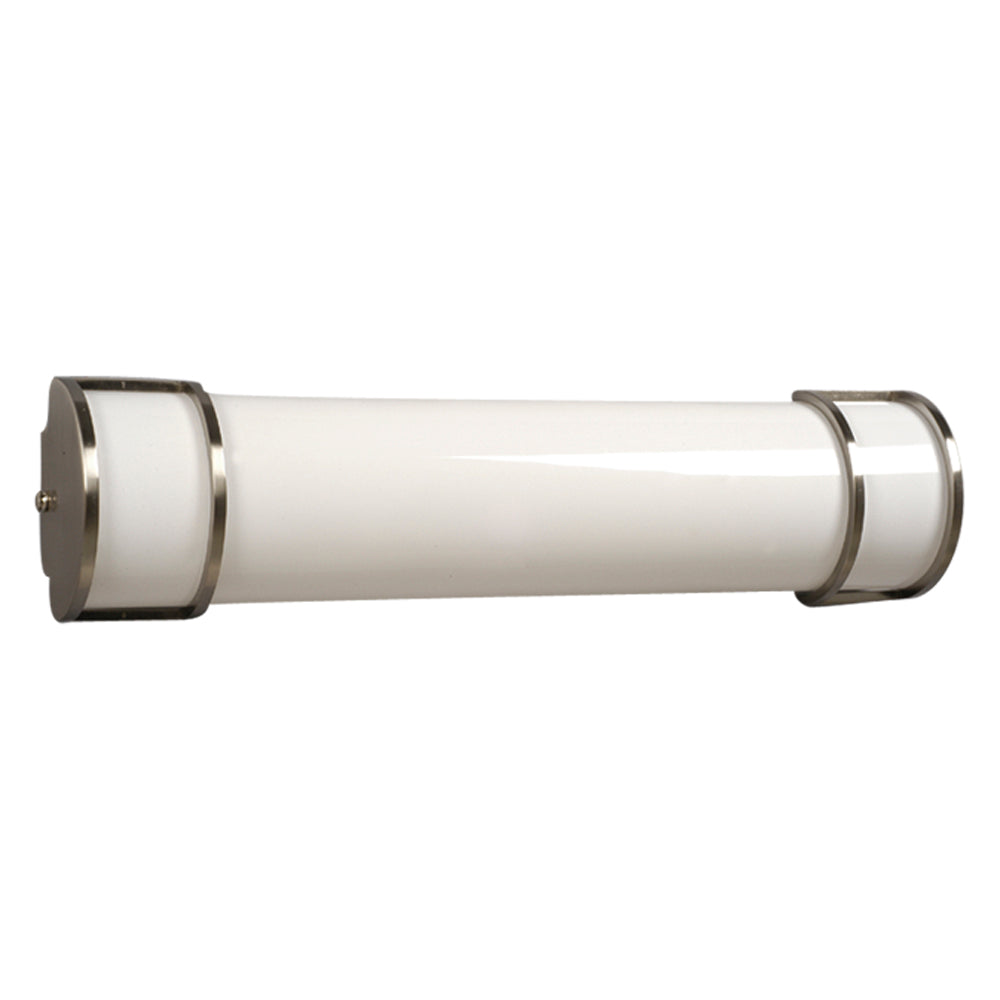 Energy Efficient Lighting Two Light Vanity Light in Brushed Nickel - available from The Lighting Shoppe, trusted by Canadian homeowners
