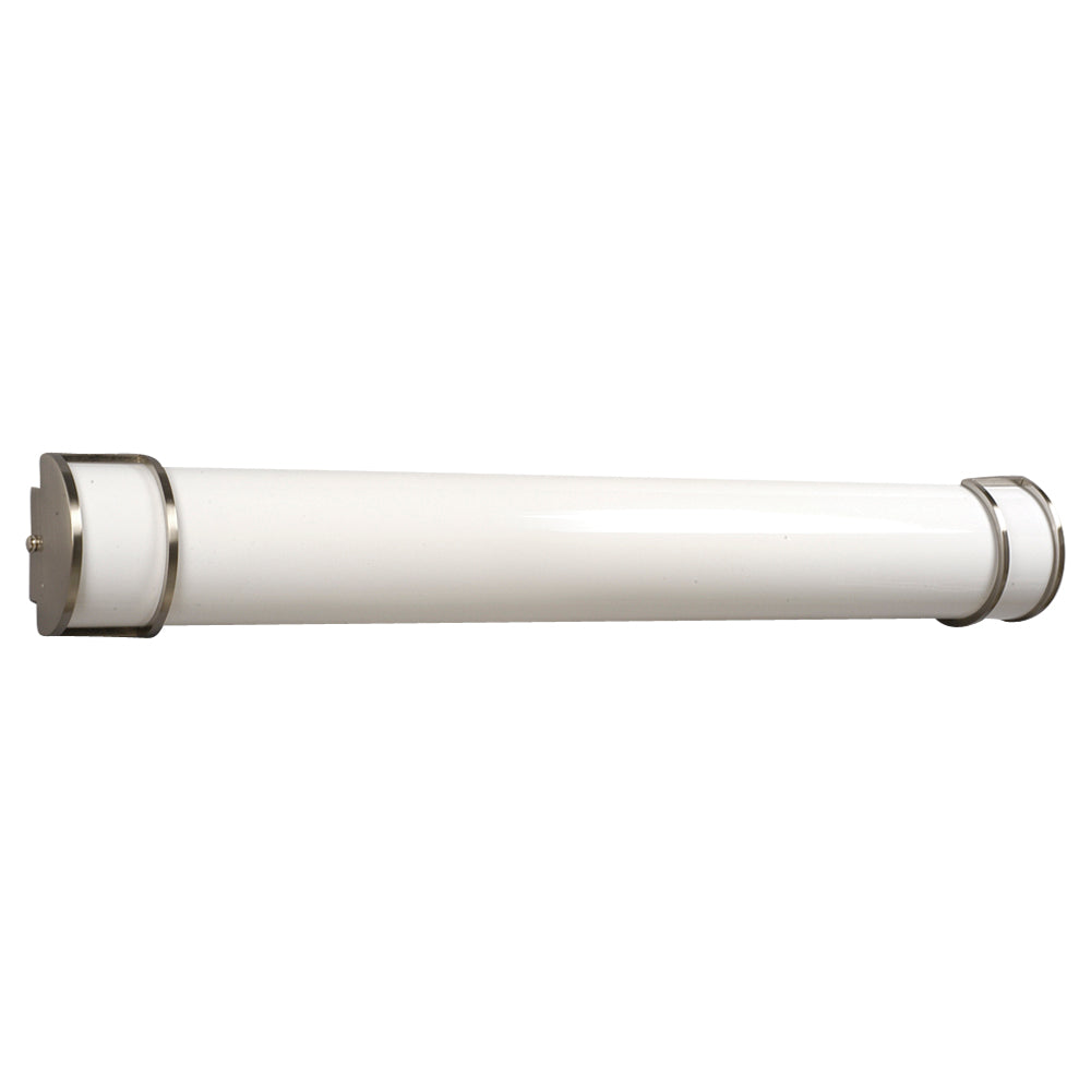 Energy Efficient Lighting Two Light Vanity Light in Brushed Nickel - available from The Lighting Shoppe, trusted by Canadian homeowners