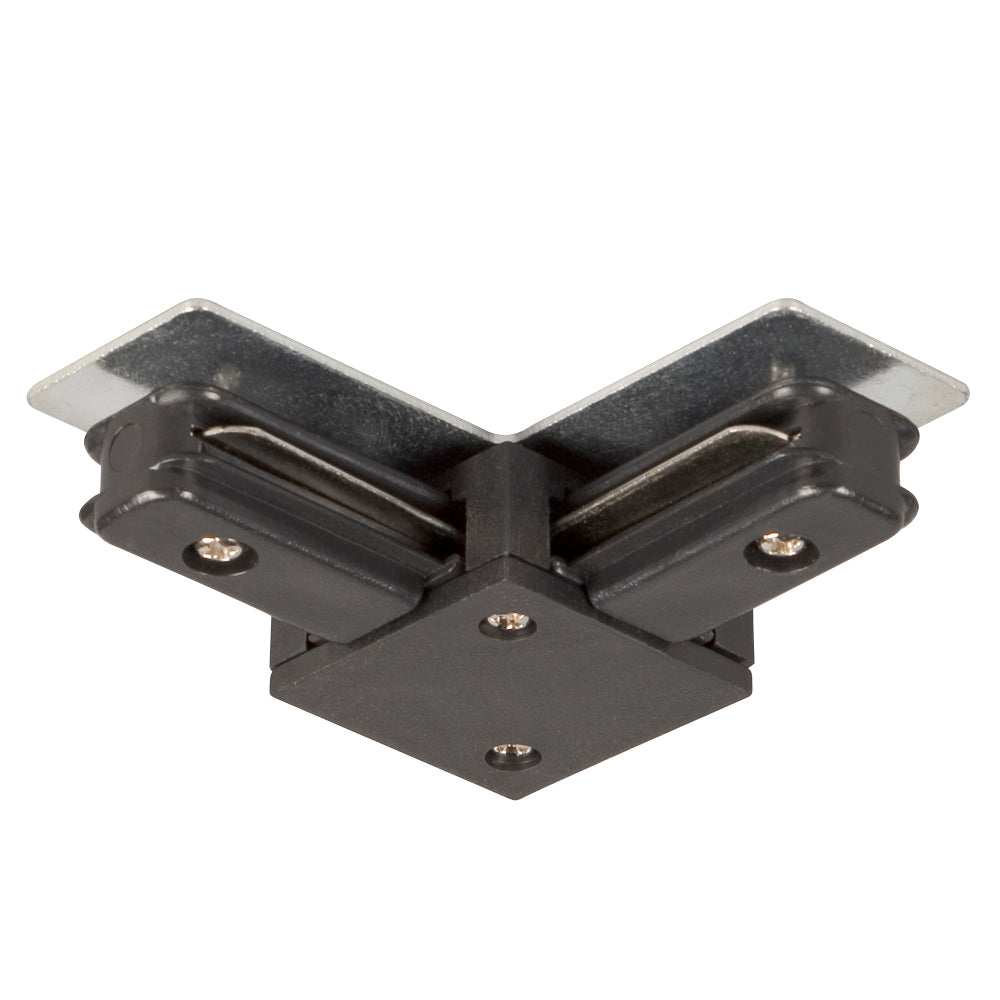 Track Lighting L-Connector in Black - available from The Lighting Shoppe, trusted by Canadian homeowners