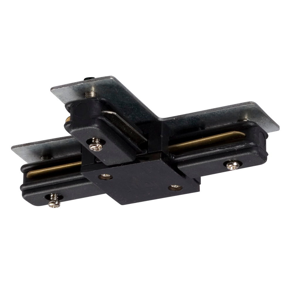 Track Lighting T-Connector in Black - available from The Lighting Shoppe, trusted by Canadian homeowners