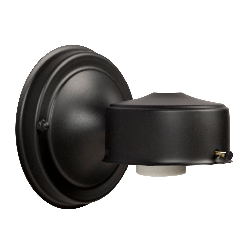 Bulk Holder & Glass Pack Outdoor Wall LIght Holder in Black - available from The Lighting Shoppe, trusted by Canadian homeowners