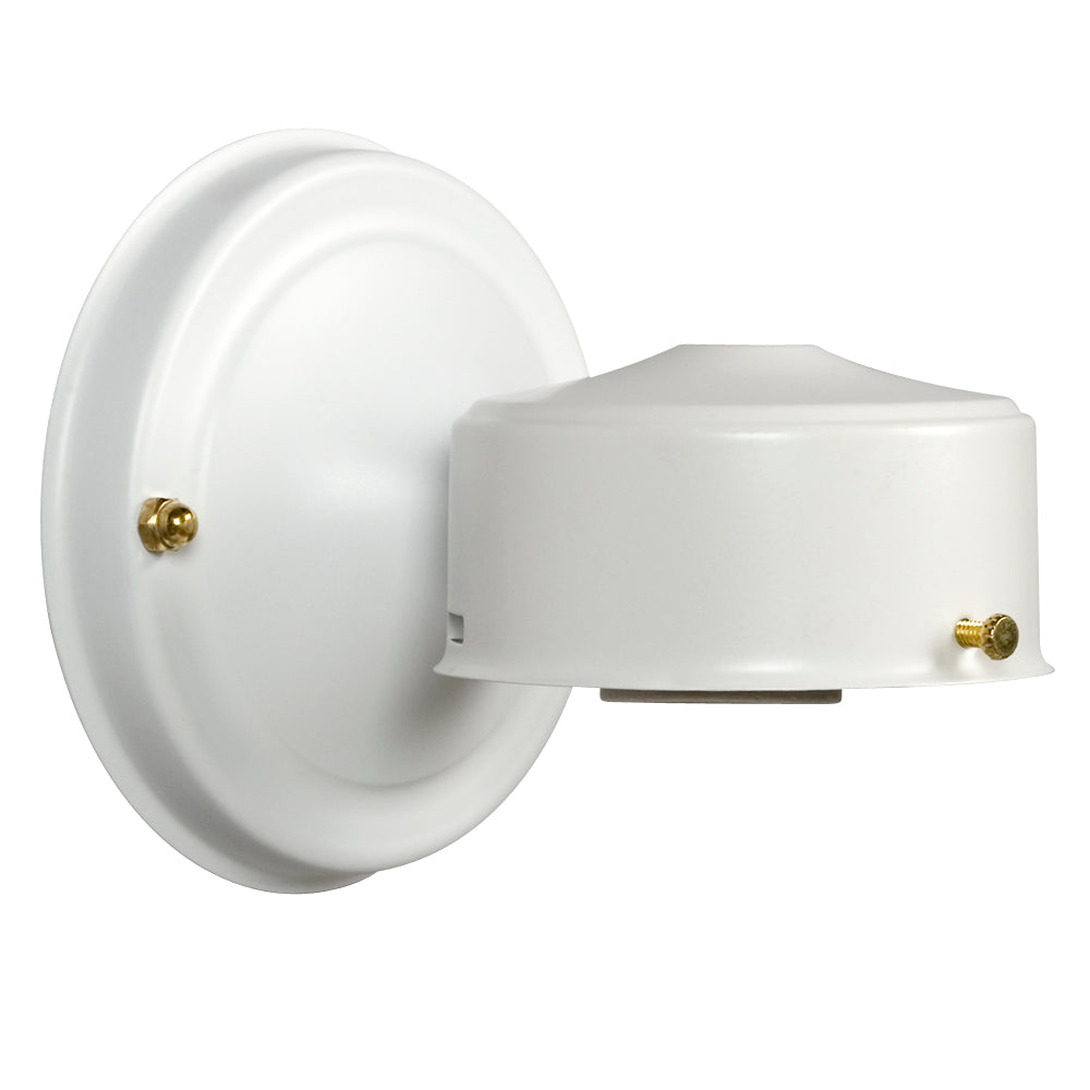 Bulk Holder & Glass Pack Outdoor Wall LIght Holder in White - available from The Lighting Shoppe, trusted by Canadian homeowners