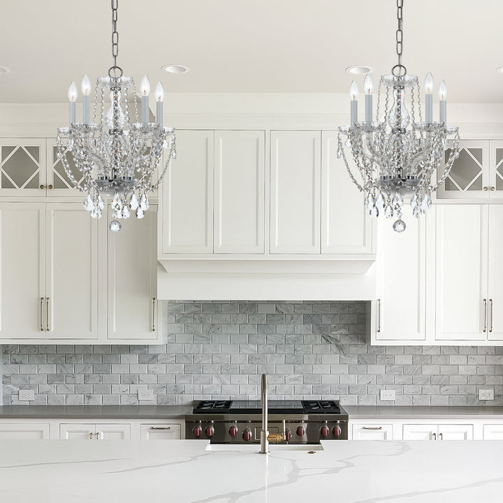 Crystorama - 1129-CH-CL-S - Five Light Mini Chandelier - Traditional Crystal - Polished Chrome