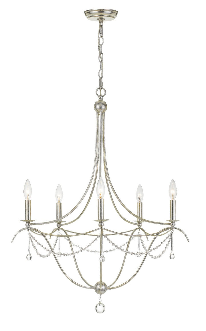 Metro Five Light Chandelier in Antique Silver - available from The Lighting Shoppe, trusted by Canadian homeowners