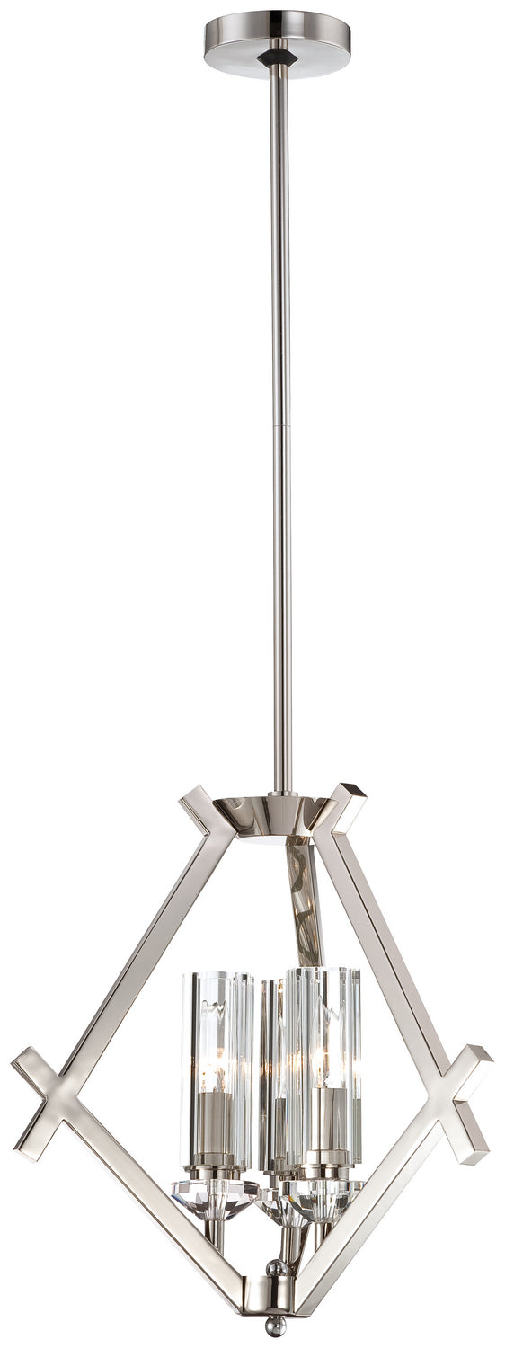 Fusano Three Light Mini Chandelier in Polished Nickel - available from The Lighting Shoppe, trusted by Canadian homeowners
