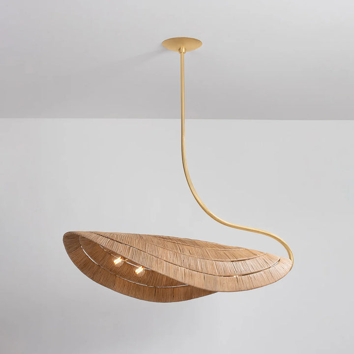 Medea Six Light Linear in Gold Leaf
