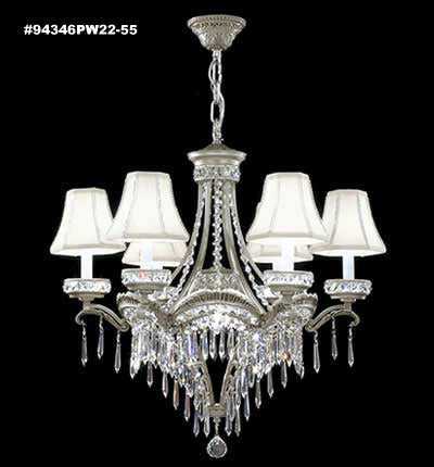 Dynasty Cast Brass Seven Light Chandelier in Pewter James R. Moder Canada