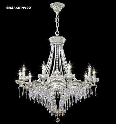 Dynasty Cast Brass 13 Light Chandelier in Pewter James R. Moder Canada