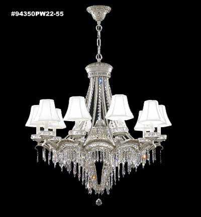 Dynasty Cast Brass 13 Light Chandelier in Pewter James R. Moder Canada