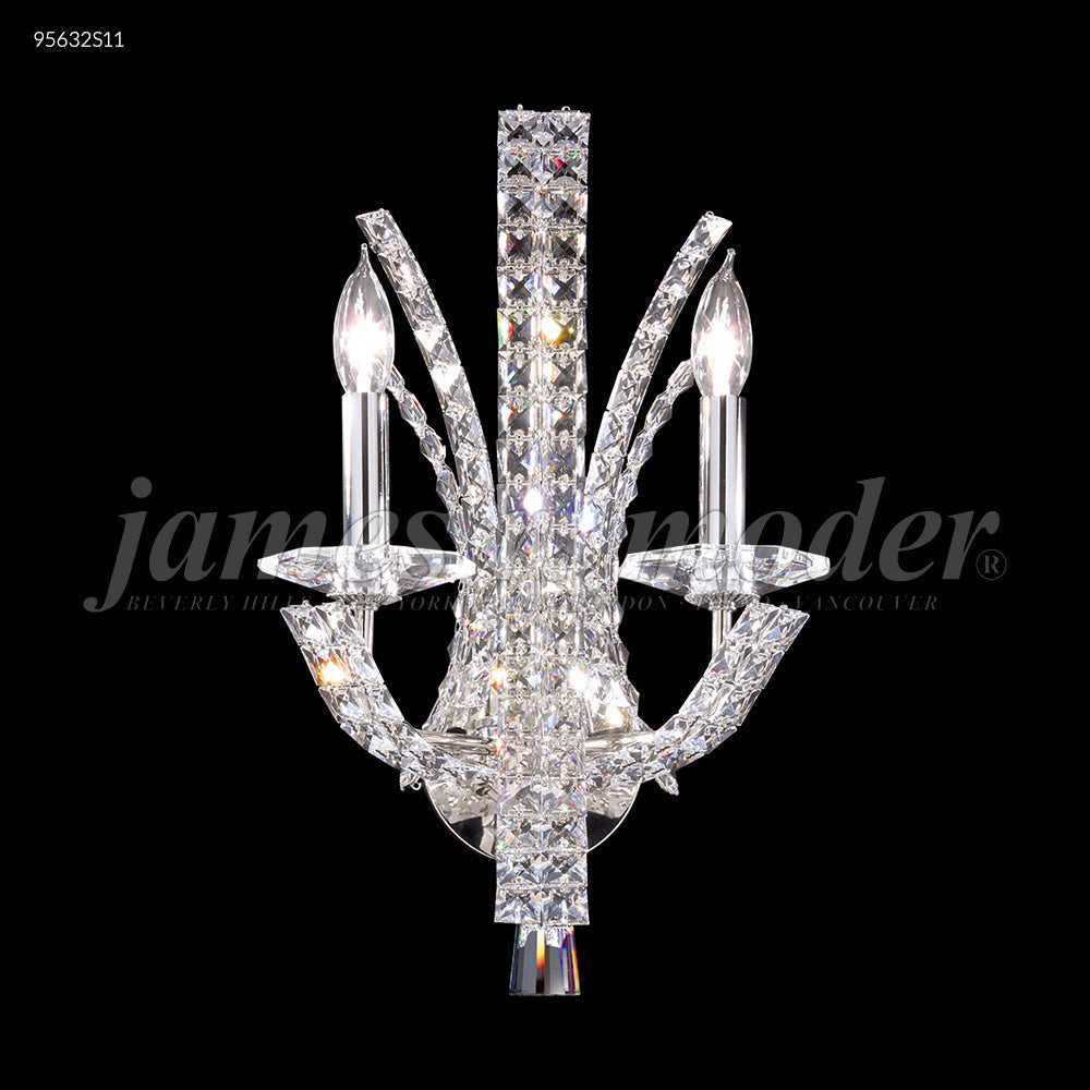 Eclipse Fashion Two Light Wall Sconce in Silver James R. Moder Canada
