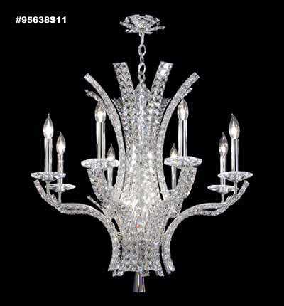 Eclipse Fashion Eight Light Chandelier in Silver James R. Moder Canada