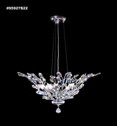 Florale Five Light Pendant in Silver James R. Moder Canada