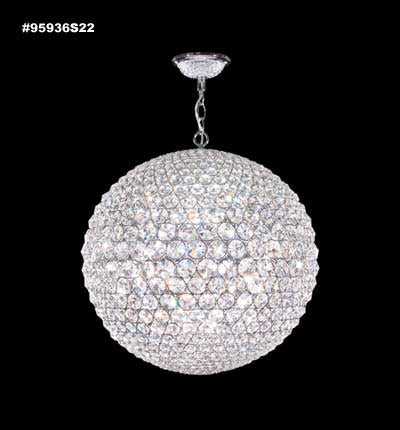 Sun Sphere 15 Light Chandelier in Silver James R. Moder Canada
