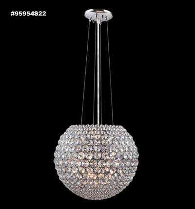 Sun Sphere Eight Light Chandelier in Silver James R. Moder Canada