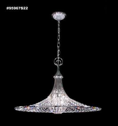 Contemporary Three Light Pendant in Silver James R. Moder Canada