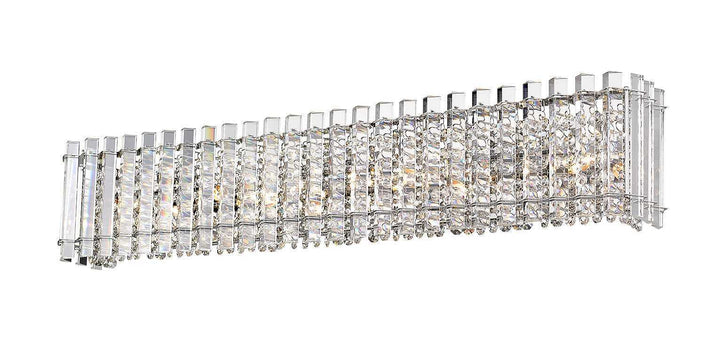 Hurley 6-Light 31" Crystal Bathroom Vanity Light Mirage Lighting Group