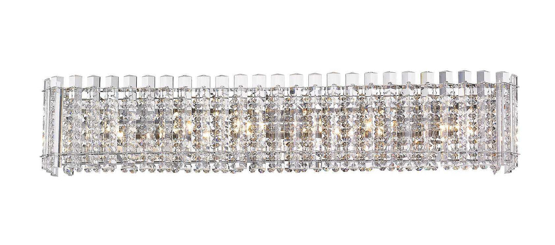 Hurley 6-Light 31" Crystal Bathroom Vanity Light Mirage Lighting Group