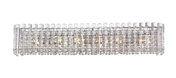 Hurley 6-Light 31" Crystal Bathroom Vanity Light Mirage Lighting Group