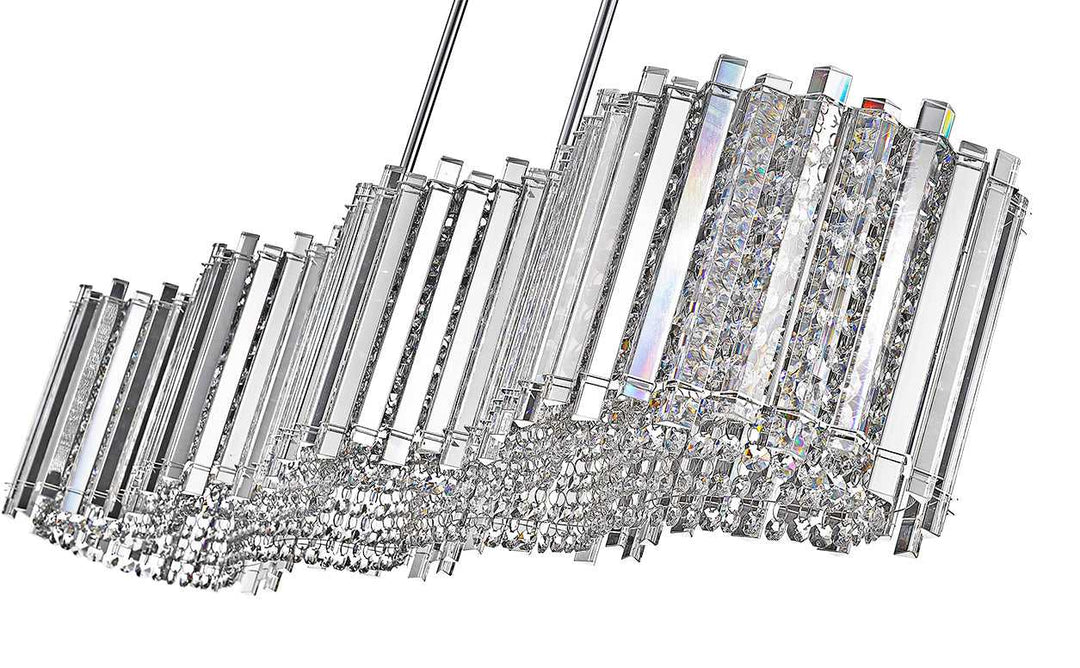 Hurley 9-Light Crystal Linear Pendant Modition Lighting