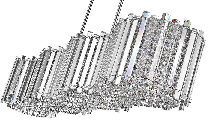 Hurley 9-Light Crystal Linear Pendant Modition Lighting